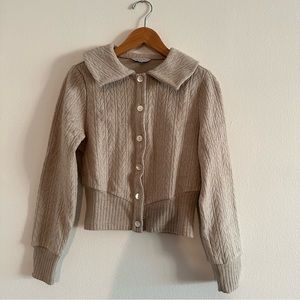 Petite Studio Blaine knit top in oatmeal